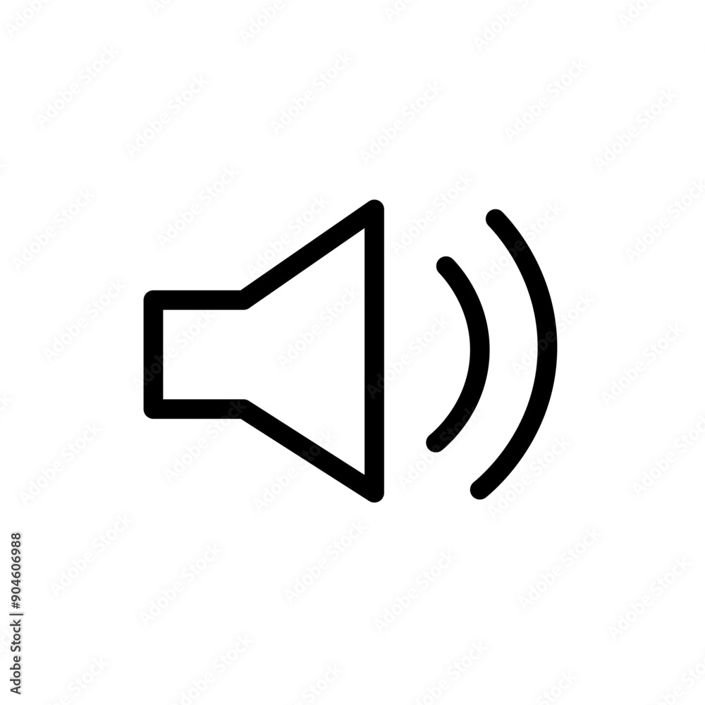 Poster speaker volume icon set sound control illustrations for audio and media