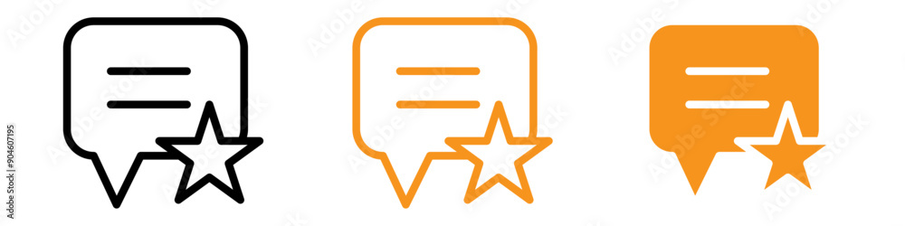 Poster feedback icon set customer review illustrations for business and service projects