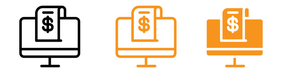 Subscription Model Icon Set Business Plan Illustrations for Finance and Marketing