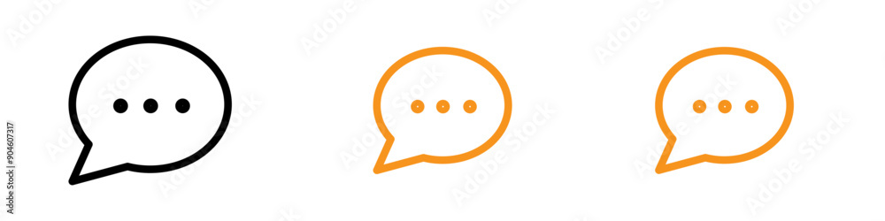Poster Chat Icon Set Messaging and Communication Illustrations for Apps and Websites