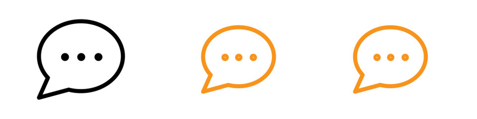 Chat Icon Set Messaging and Communication Illustrations for Apps and Websites