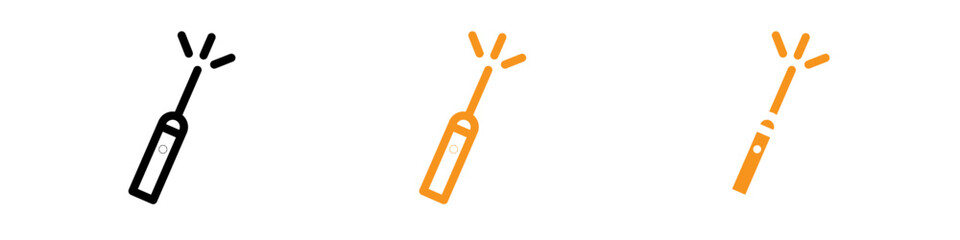 Laser Icon Set Precision Technology Illustrations for Science and Industry