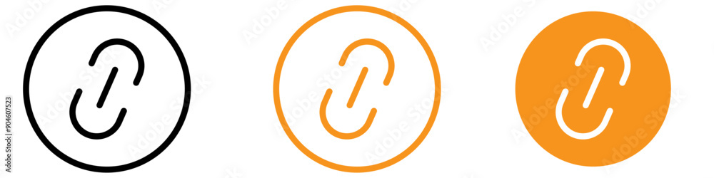 Aufkleber Link Icon Set Hyperlink and Connection Illustrations for Internet and Technology
