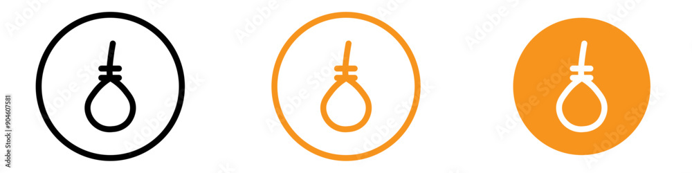 Aufkleber gallows icon set execution device illustrations for historical and crime projects