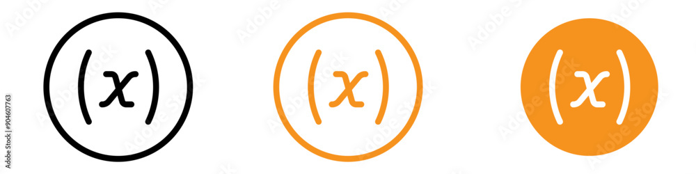 Poster Variable Symbol Icon Set Mathematical Illustrations for Science and Education