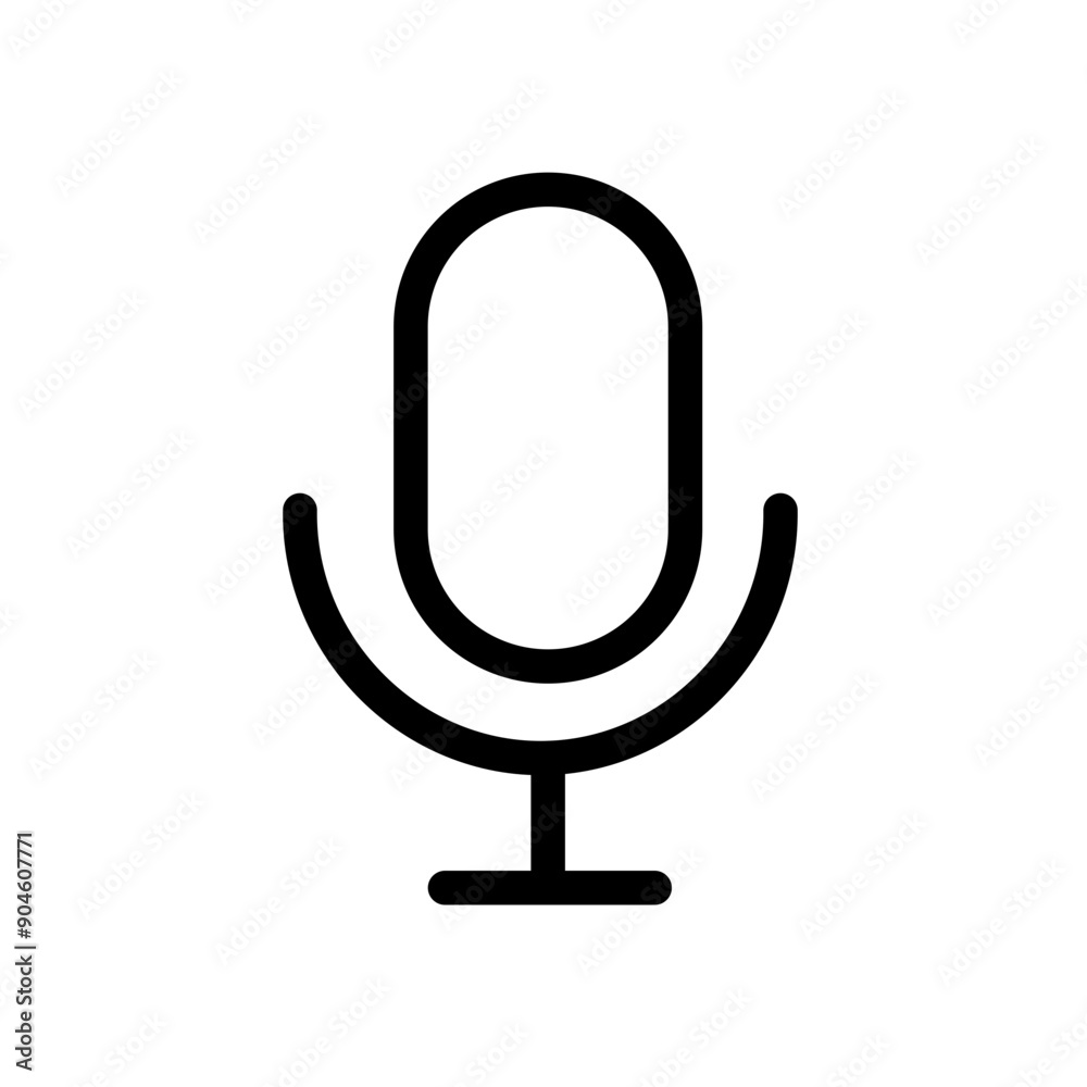 Poster microphone icon set sound and recording illustrations for music and broadcasting
