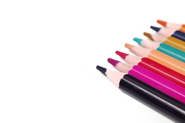 Naklejka premium colored pencils isolated on white