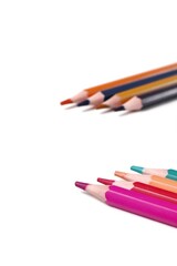 Fototapeta premium colored pencils isolated on white