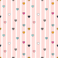 seamless pattern with hearts