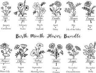 Vector Birth Flower