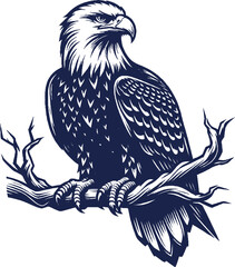 Eagle Vector, eagle silhouette, eagle Vector drawing	
