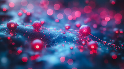 Advanced digital concept showing molecular structures and neural networks, symbolizing the latest in scientific research and biotechnology developments.