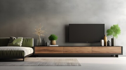 Contemporary Living Room with TV