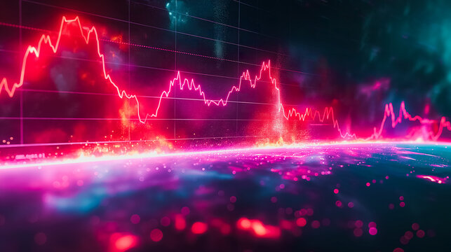 Stock market background with integrated data processing and diagrams, showcasing financial metrics and analytical insights.