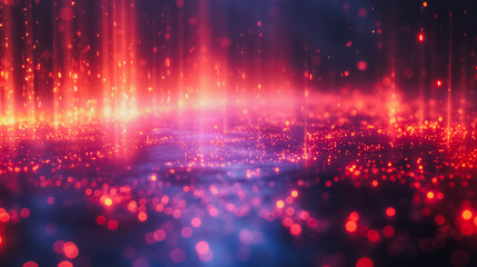 Obraz premium A bright red and blue background with a lot of sparkles. The sparkles are scattered throughout the background, creating a sense of movement and energy