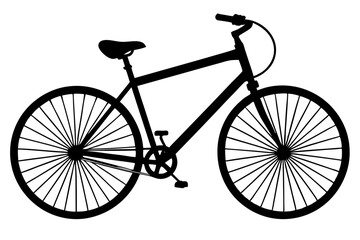 Fototapeta premium bicycle icon, bicycle vector silhouette illustration