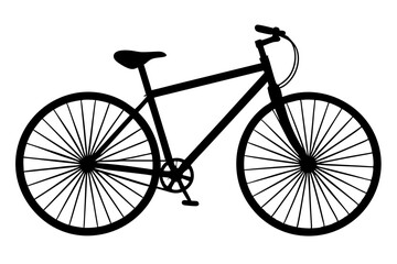 Fototapeta premium bicycle icon, bicycle vector silhouette illustration