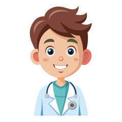 Fototapeta premium Vector doctor medical hospital health medicine illustration care man clinic people profes