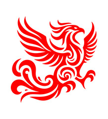 Naklejka premium tattoo of a bird phoenix