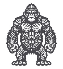 illustration of a gorilla © vandiyan