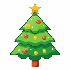 Christmas green tree illustration, christmas tree vector illustration, Tree vector art, christmas tree silhouette, Christmas vector icon, eps