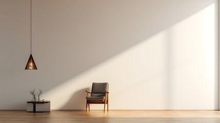 Minimalist Room with Shadow Play