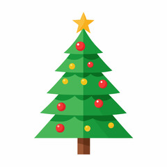 Christmas green tree illustration, christmas tree vector illustration, Tree vector art, christmas tree silhouette, Christmas vector icon, eps