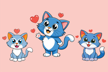 cute baby cat vector vector.eps