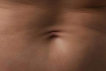 Fototapeta premium Serenity in Simplicity: A Meditative Visual of the Human Navel, Evoking Origins and Connection