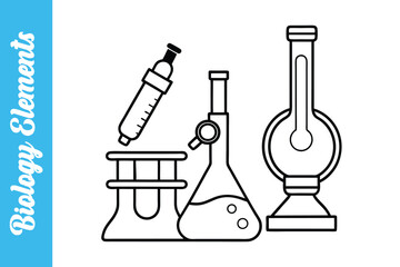 Biology Elements with editable vector collections