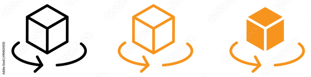 Poster 3D Modeling Icon for Animation and Design