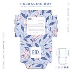 floral design packaging box template design 16