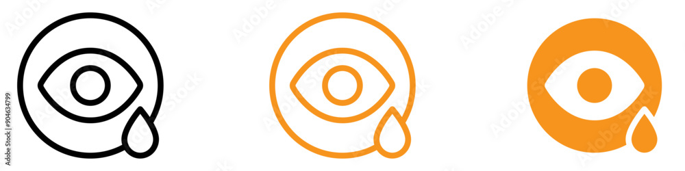 Poster tearful crying icon expressing emotions for messaging apps and social media versatile symbol for sad