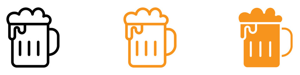 Beer Mug Icon for Brewing and Bars