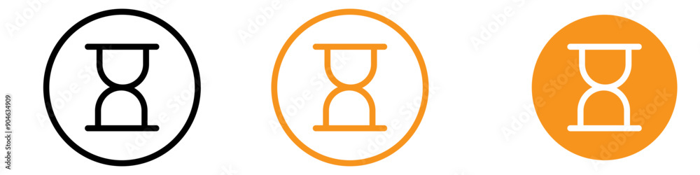 Poster timeless hourglass icon for time management and productivity graphics essential for representing tim