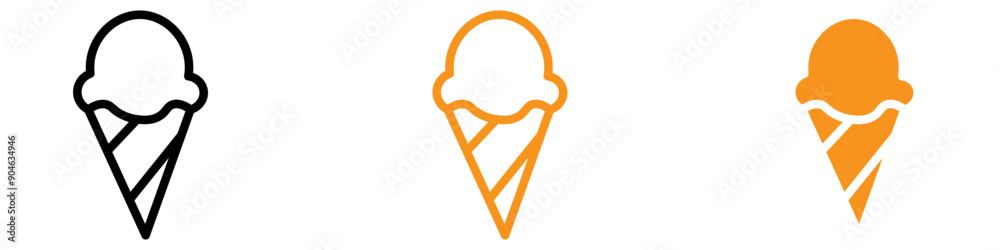 Poster tasty ice cream cone icon for culinary and dessert graphics perfect for representing ice cream and s