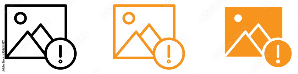 Poster Troubleshooting Image Error Icon for Technology and IT Graphics Essential for Representing Image Load Errors and Technical Issues