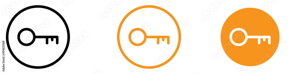 Aufkleber Secure Key Icon for Security and Access Control Graphics Essential for Representing Keys and Lock Mechanisms
