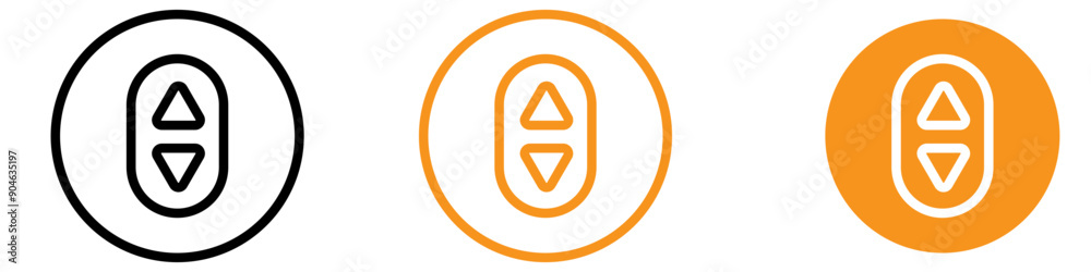 Poster Intuitive Elevator Lift Button Icon for Accessibility and Building Graphics Essential for Representing Elevator Controls and Lift Operations