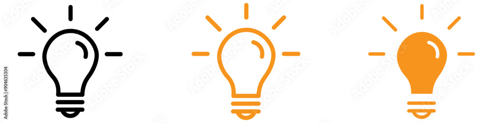 Poster energy-efficient led light bulb icon for green energy and lighting graphics essential for representi