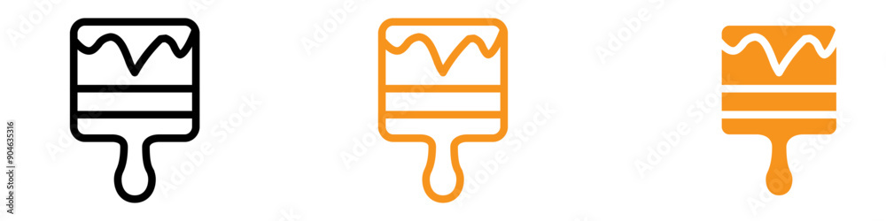Poster creative paintbrush icon for art and design projects graphics essential for representing painting to
