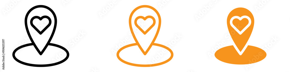Poster personalized favorite place icon for travel and location graphics ideal for representing preferred d