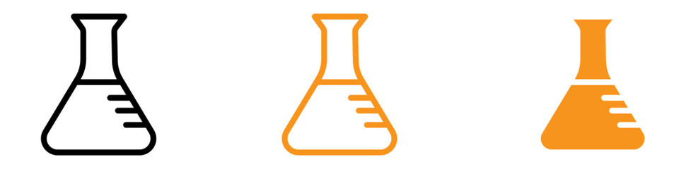 Scientific Chemical Flask Icon for Laboratory Research, Scientific Experiments, and Educational Materials