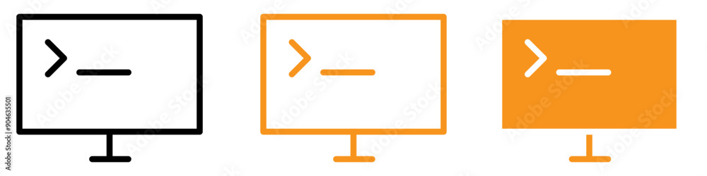 Fototapete Cmd or Command Icon Depicting Command Line Interfaces, Computing Shortcuts, and Software Development Tools for Programmers