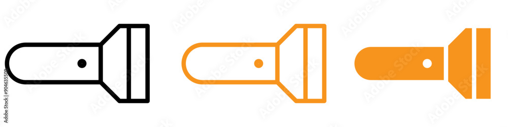 Aufkleber handy flashlight icon for utility and outdoor graphics ideal for representing light sources and emer