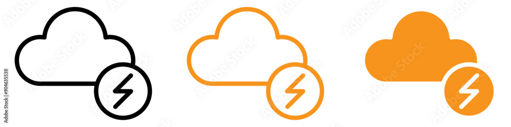 Poster Turbulent Storm Icon for Weather and Natural Disasters Graphics Ideal for Representing Storms and Severe Weather Conditions