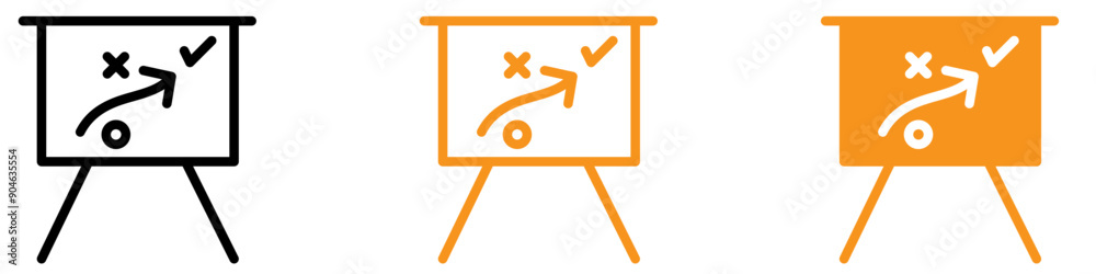 Aufkleber strategic strategy icon for business and planning graphics essential for representing strategic plan