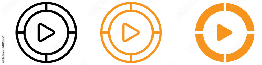 Poster Versatile Media Player Icon for Audio and Video Graphics Essential for Representing Media Playback and Entertainment Tools