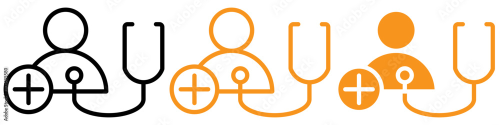 Aufkleber Comprehensive Medical Check-Up Icon for Health and Wellness Graphics Ideal for Representing Routine Medical Examinations and Health Assessments
