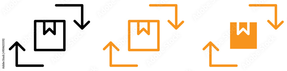 Poster Efficient Supply Chain Process Icon for Logistics and Business Graphics Ideal for Representing Supply Chain Management and Logistics